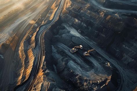 Premium Photo An Aerial View Of A Large Open Pit