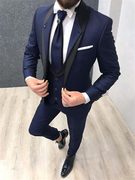 Here are great examples of how cool such suits are. Buy Navy Blue Slim Fit Groom Suit by Gentwith.com with ...