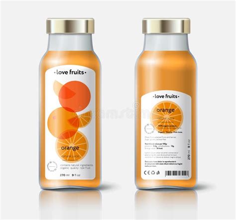 Orange Juice Packaging Beautiful Transparency Whole And Cut Fruits