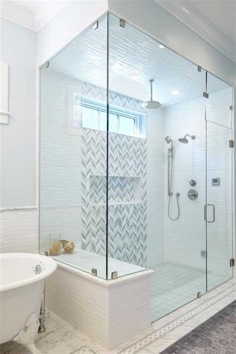 Check Out This Spacious Walk In Shower With Glass Panels On Hgtv Com