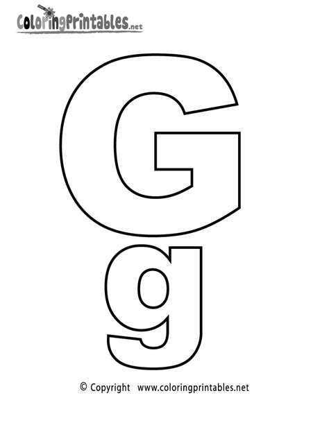 Letter G Coloring Pages Preschool And Kindergarten