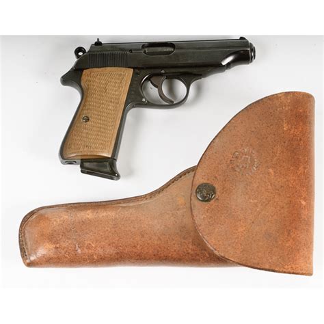 Wwii Nazi German Walther Model Pp Pistol Plus Leather Holster
