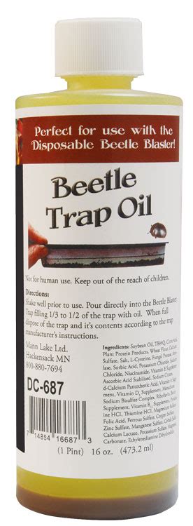 Beetle Trap Oil 16oz Bys Honey Farm