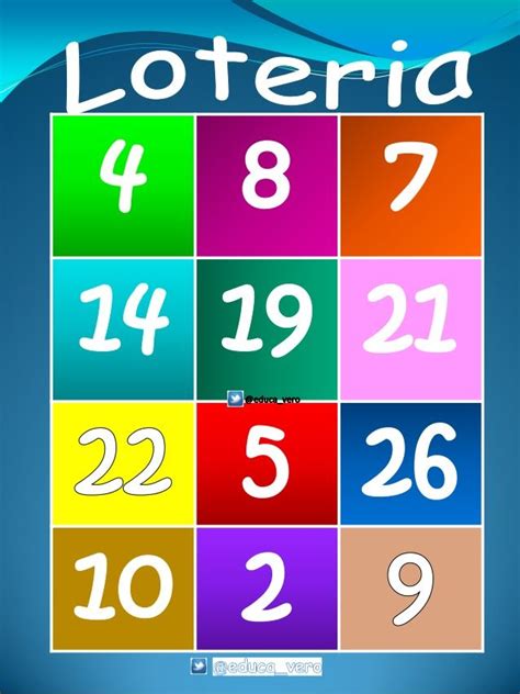 Loteria Loterias Para Niños Aprendizaje De Los Números Numeros Para