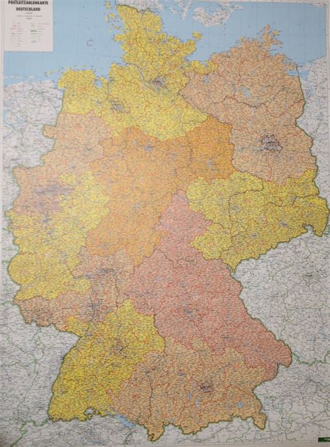 5 Stellige Postleitzahlenkarte Deutschland 1700000 Commee Landkarten