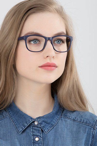 Milo Square Matte Navy Full Rim Eyeglasses Eyebuydirect Stylish