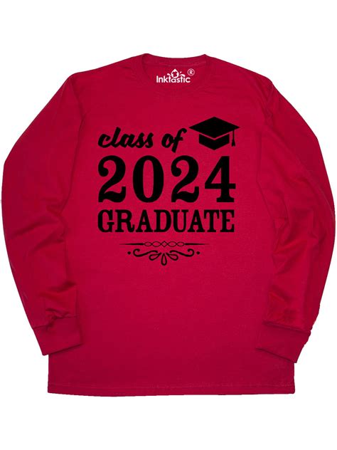 Inktastic Class Of 2024 Graduate With Graduation Cap Long Sleeve T