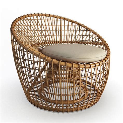 Round Wicker Armchair 3d Model Large Round Rattan Chair Seedsyonseiackr