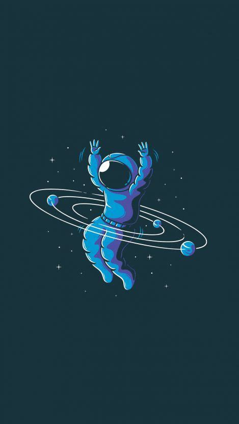 Minimalist Space Astronaut Art Abstract Graphics