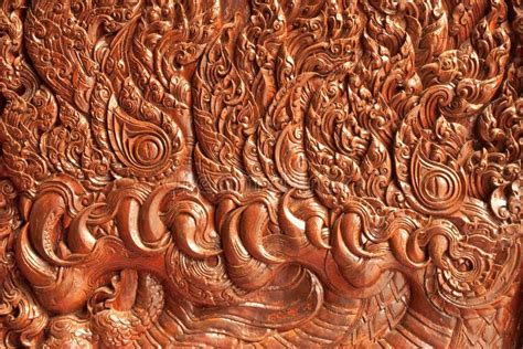 Traditional Thai Style Wood Carving Stock Image Image Of Bangkok