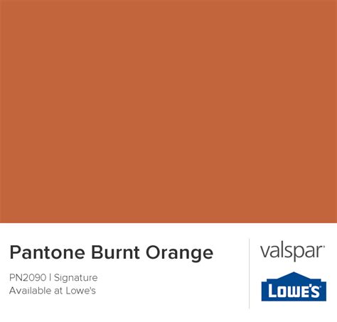 To really keep the look subtle, choose burnt orange paint that's a few shades darker or lighter than the wall color. Pantone Burnt Orange from Valspar | Burnt orange paint ...