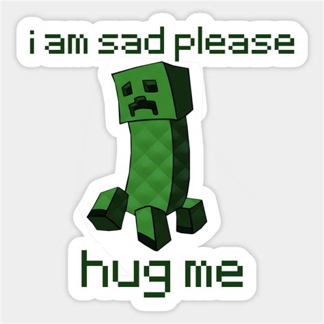 Minecraft Sad Creeper Sticker By Eggcelantarts Uk