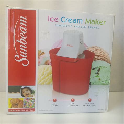 Sunbeam Ice Cream Maker Frozen Treats Frsbcb40 Red Rock Salt Ice 4