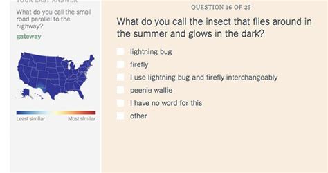 American Dialect Quiz New York Times 2013 Quiz Dialect World Languages
