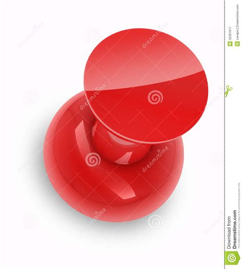 Red Push Pin Stock Illustration Illustration Of Clamp 35367617