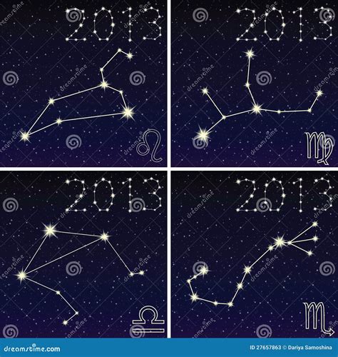 Constellation Of Leo Virgo Libra Scorpius Stock Photos Image 27657863