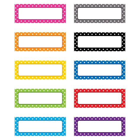 Polka Dots Magnetic Labels 3 Packs Teacher Created Resources School