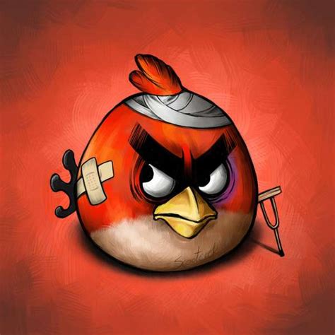 Beaten Avian Depictions Angry Birds By Scooterek