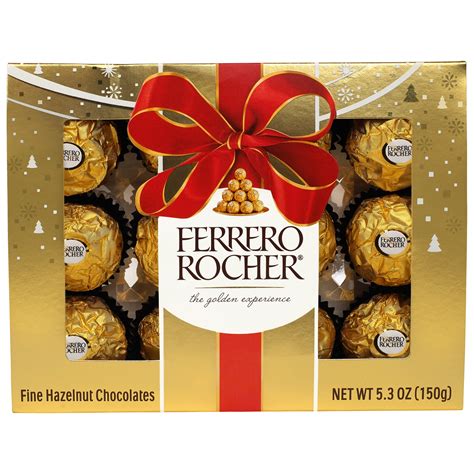 Ferrero Rocher Christmas Chocolates 044 Oz 12 Count