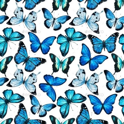 Watercolor Butterfly Pattern Vector Butterfly Background Butterfly