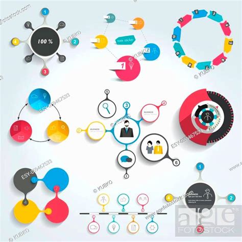 Mega Set Of Infographics Elements Charts Graphs Circle Charts Diagrams Speech Bubbles Stock