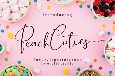 Peach Cuties Luxury Signature Font Download Signature Fonts Font