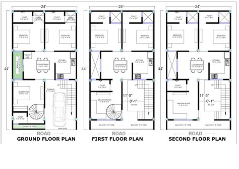 24x44 Elevation Design Indore 2444 House Plan India