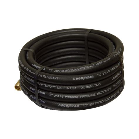 Goodyear Black Rubber Air Hose — 12in X 50ft 250 Psi Model 12191