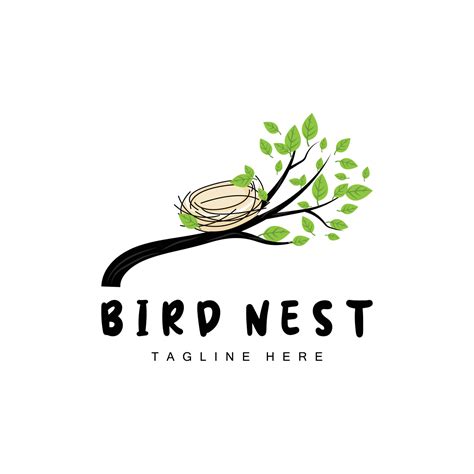 Birds Nest Logo Design Bird House Vector For Eggs Bird Tree Logo