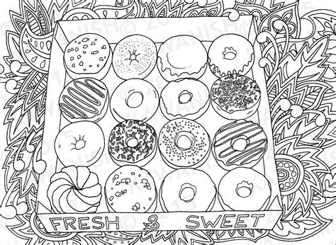 Https://techalive.net/coloring Page/donut Kawaii Food Coloring Pages