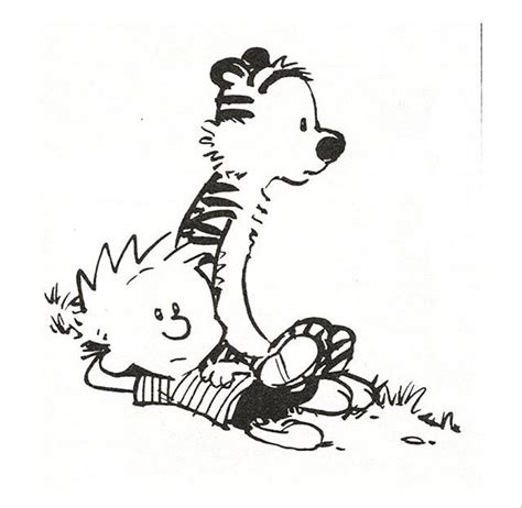 Calvin And Hobbes Clip Art Black And White