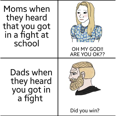 Moms And Dads Are So Different Meme