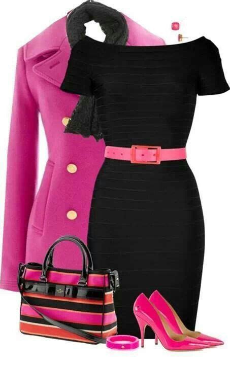 Little Black Dress With Pink Accessories I Need To Buy This Dress