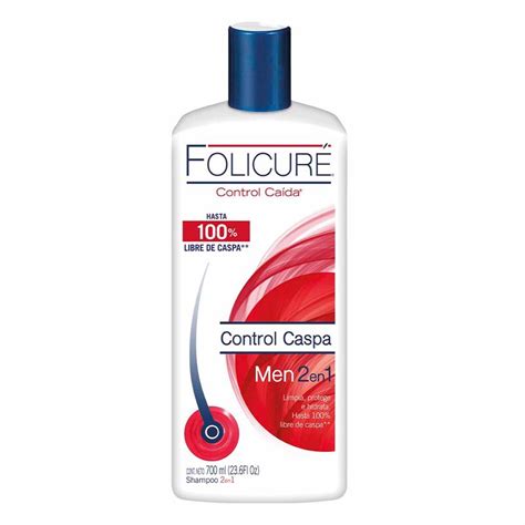 Shampoo Control Caspa Folicuré Men 2 En 1 700ml Chedraui