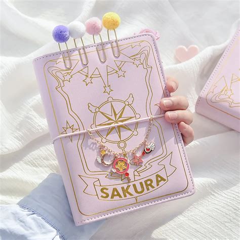 Japanese Sakura Anime Magic Girl Diary Notebook Journal A6 Creative