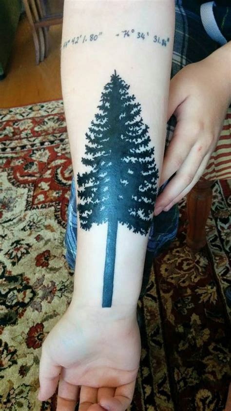 Spruce Tree To Go With My Co Oridante Tattoo Spruce Tree Tattoos