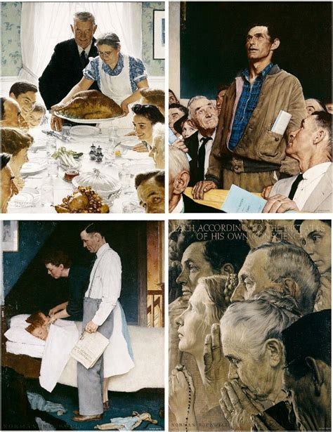 Norman Rockwell Rockwells Four Freedoms Illustrations Originally