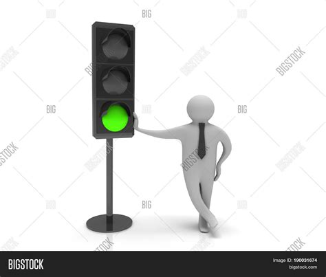 3d Man Traffic Light Image And Photo Free Trial Bigstock