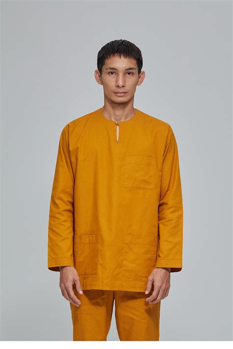 Baju Melayu Teluk Belanga Gayu Mustard