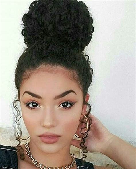 Simply Gorgeous Curly Bun Hairstyles Curly Hair Updo Curly Hair Care