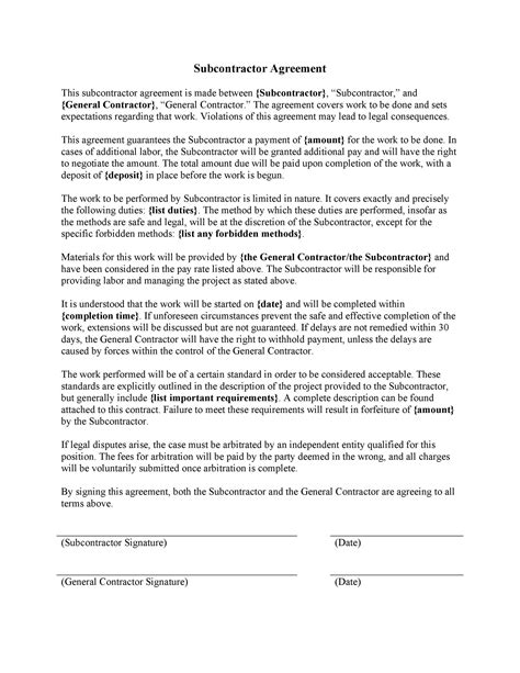 39 Free Subcontractor Agreement Templates And Samples