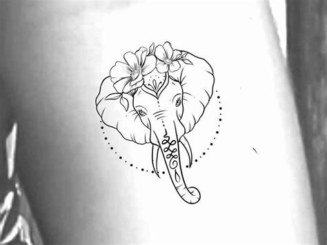 floral elephant temporary tattoo etsy simple elephant tattoo elephant tattoo small