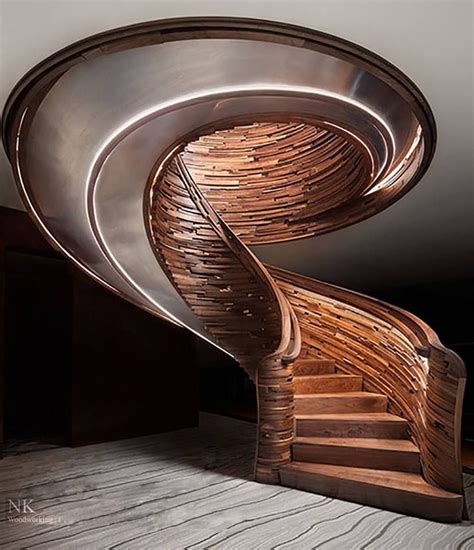 2017 Award Winner Best Curved Stair Modern Design Spiral Stairs Design Modern Staircase