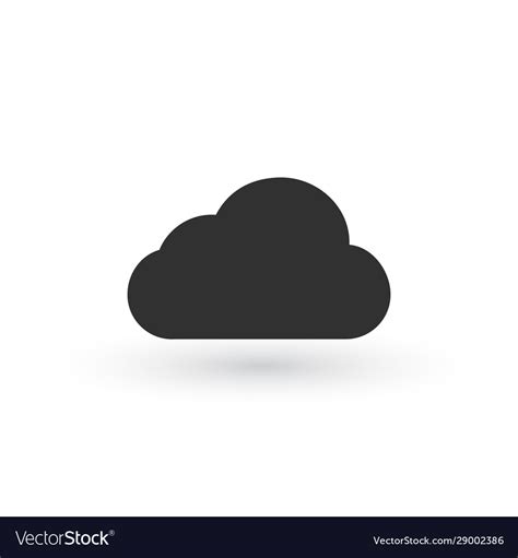 Clouds Icons Black Flat Design Royalty Free Vector Image