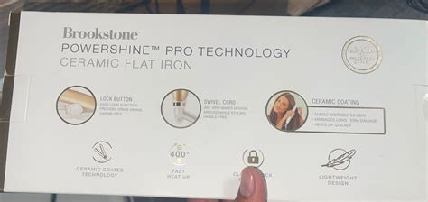 Brookstone Powershine Pro Technology Ceramic Flat Iron Ebay