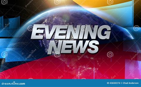 Evening News Broadcast Graphics Title Stock Footage Video Of