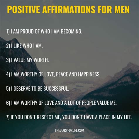 75 Most Powerful Positive Affirmations For Men
