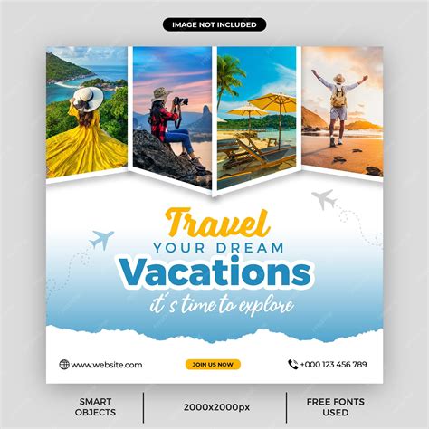 Premium Psd Travel And Tourism Instagram Post Or Vacations Social