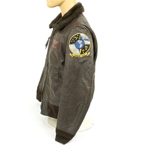 Original Usmc Pilot Type G 1 Leather Flight Jacket Red Devils Vietnam