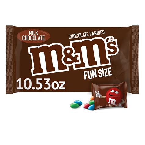 Mandms Fun Size Milk Chocolate Candy 1053 Oz Bag